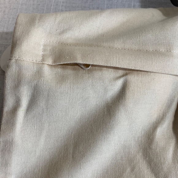 Yellow Ticking Stripe Decorative Pillow Cover 20x20 Zipper Closure Rizzy Home - Picture 2 of 11